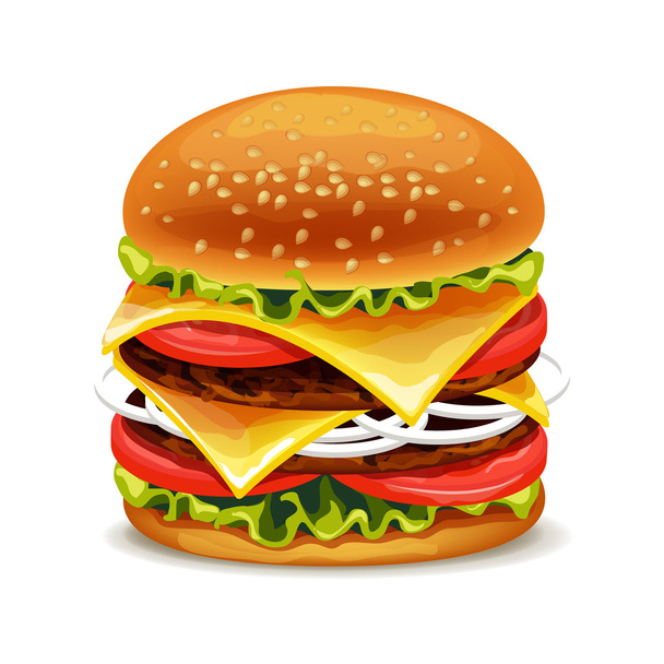 Hamburger vector illustration - Vetor, Imagem