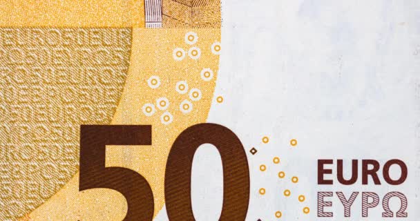 Euro movimento de parada de dinheiro. Crise financeira, inflação, moeda do euro - Filmagem, Vídeo