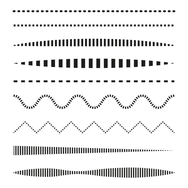 Kağıt tasarımı için farklı çizgiler çiz. Vektör çizimi. EPS 10. - Vektör, Görsel