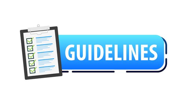 Guidelines document. Business guide standard. Vector illustration - Vector, imagen