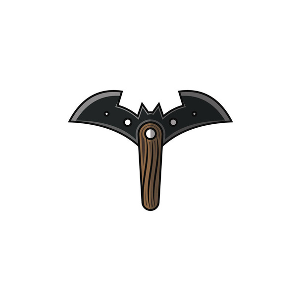 Bat Ax Logo vector, suitable for any business related to bats and axes - Vektor, Bild