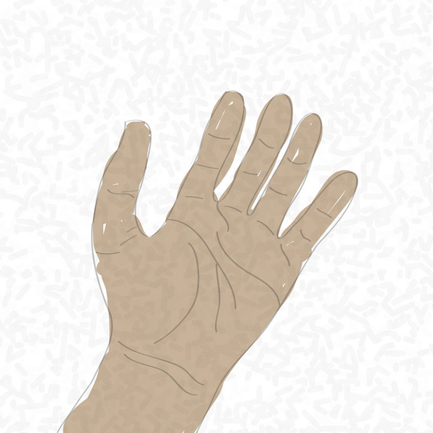 hand by hand drawn., vector - Photo, Image