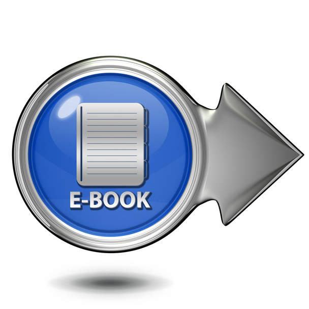 Icono circular de libro electrónico sobre fondo blanco
 - Foto, imagen