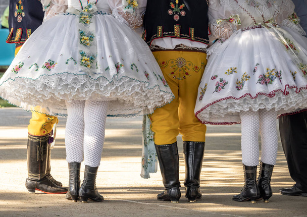 Yksityiskohta folk puku, Rakvice, Etelä-Moravia, Tsekin tasavalta - Valokuva, kuva