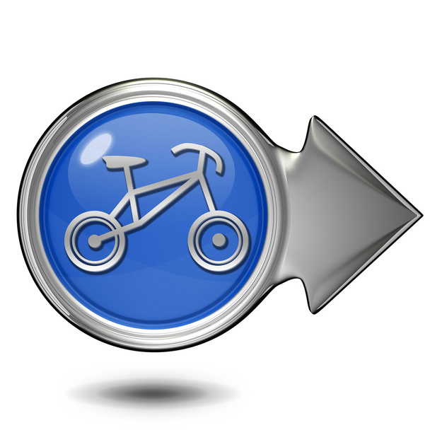 Okrągła ikona roweru na białym tle - Zdjęcie, obraz