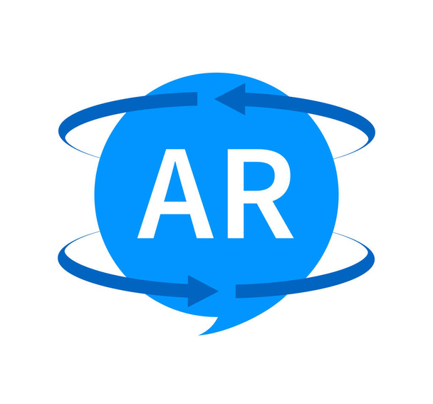 Icona della realtà aumentata. AR simbolo. Realtà virtuale - Vettoriali, immagini