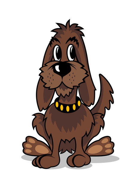 Карикатурная бурая собака
 - Вектор,изображение