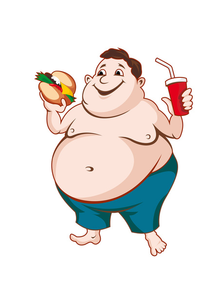 Fat man - Vector, Image