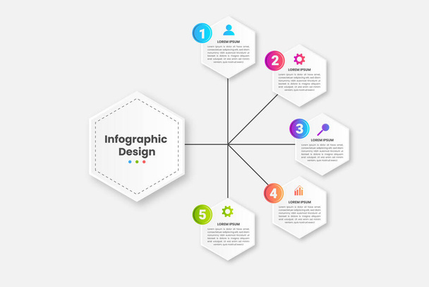  set of infographics elements in modern flat business style - Vector, Image