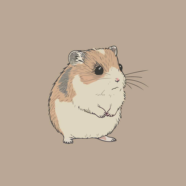 petit animal mammifère rongeur hamster coloré vecteur illustration - Vecteur, image