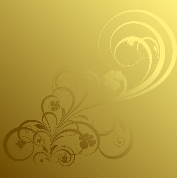 Golden Flourish slavnostní pozadí - Vektor, obrázek