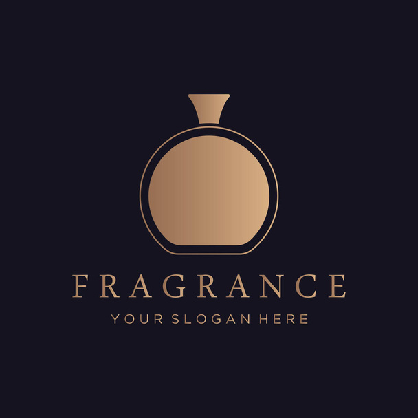 İzole edilmiş lüks parfüm parfümü kozmetik logosu iş, şirket, kozmetik ve parfüm dükkanı için kullanılabilir. - Vektör, Görsel