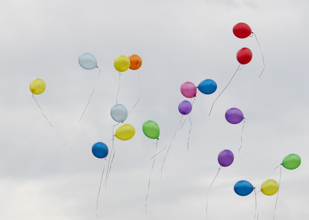 Balões coloridos no céu - Foto, Imagem