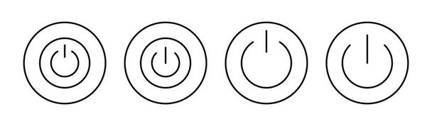 Conjunto de ícones de energia. Sinal e símbolo do interruptor de energia. Energia elétrica - Vetor, Imagem