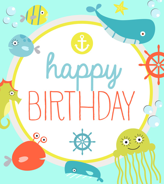 Happy Birthday card - Vektor, Bild