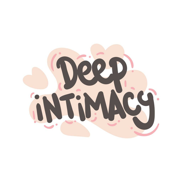 deep intimacy love people quote typography flat design illustration - Vettoriali, immagini