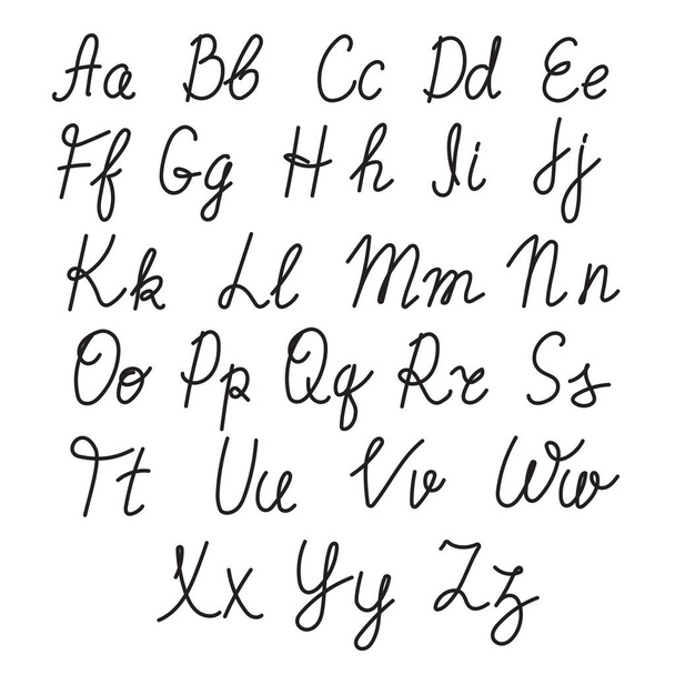 Нарисованные вручную буквы в стиле английского шрифта - Вектор,изображение
