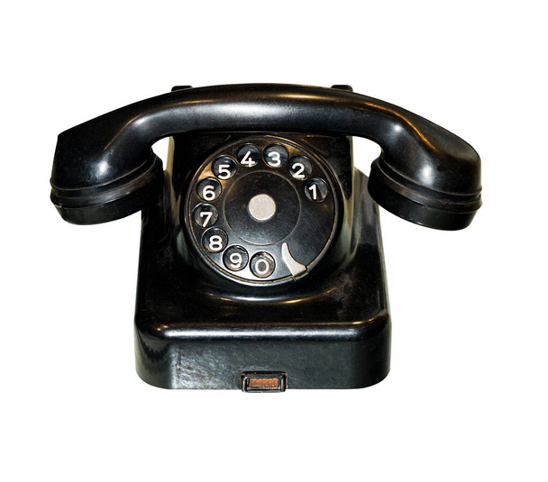 Teléfono antiguo vintage aislado sobre fondo blanco
 - Foto, imagen