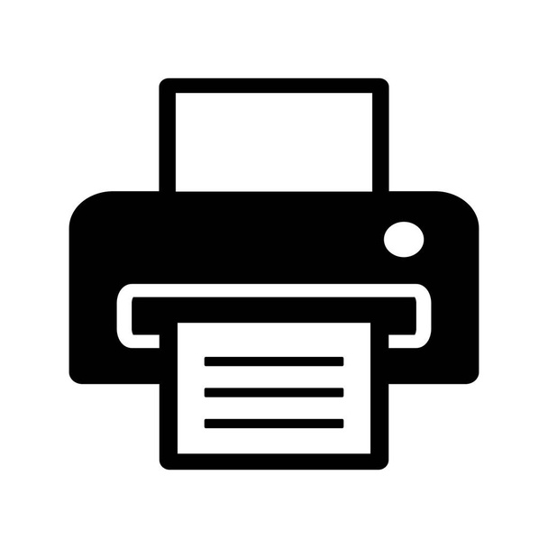 icona della stampante su sfondo bianco - Vettoriali, immagini