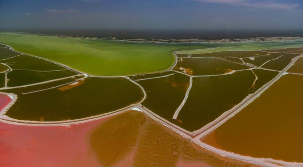 Lagos y océanos rosados, naturaleza en Puebla, México - Foto, Imagen