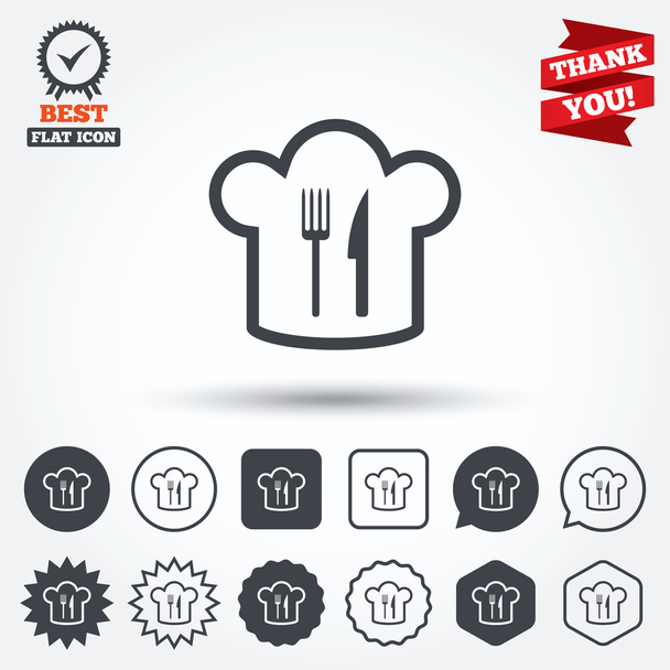 Chef hat sign icons - Vector, Image