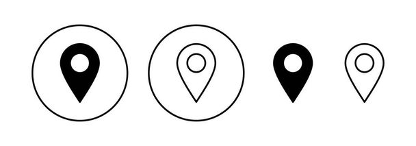 Pin icône vecteur pour le web et l'application mobile. Panneau de localisation et symbole. icône de destination. carte pin - Vecteur, image