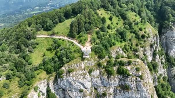 Aerial view of the Belvedere Parco Valentino, Piani Resinelli, near Lecco in Como Lake, Italy, Europe. - Footage, Video