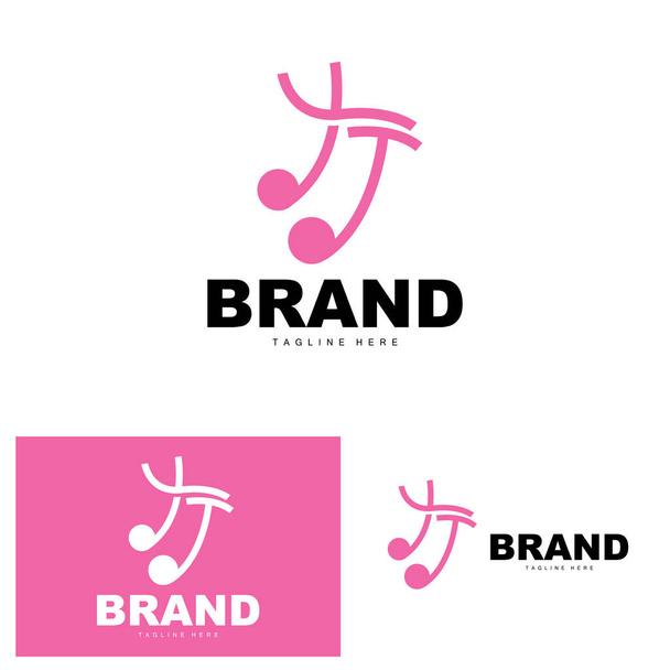 Basit Müzik Ritmi Logosu, Müzik Notası Şarkı Tonu Vektör Tasarımı - Vektör, Görsel
