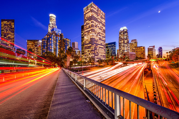 Panoráma města Los Angeles dálnici - Fotografie, Obrázek