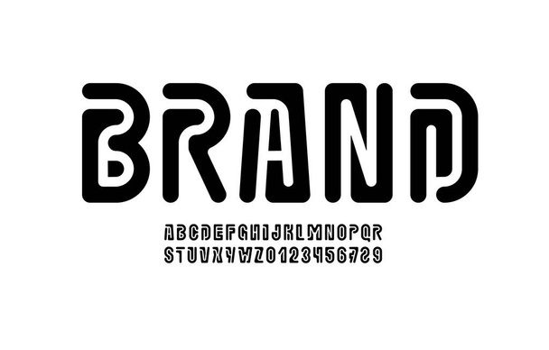 Abstract alfabet lettertype, afgeronde typografie voor uw designs spel of logo of merknaam, vector illustratie 10EPS - Vector, afbeelding