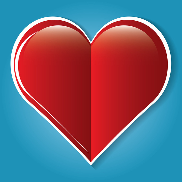 Red medical heart icon. - Vektör, Görsel
