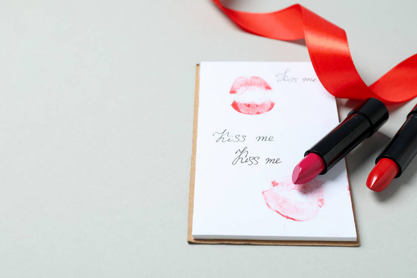 Romantik aşk mektubu kavramı, metin için boşluk - Fotoğraf, Görsel