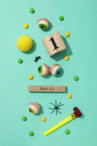 Concept of Happy 1 april Fools day - Fotoğraf, Görsel