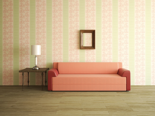 Интерьер с диваном
 - Фото, изображение