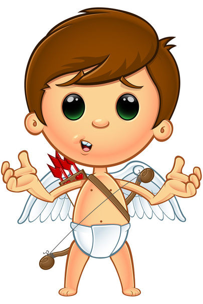 Little Cupid Character - Vector, Image