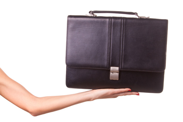 Woman hands and suitcase. - Photo, image
