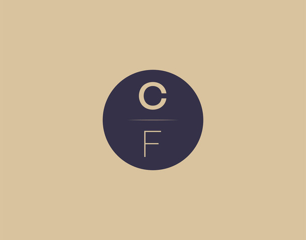 CF letter modern elegant logo design vector images - Vektori, kuva