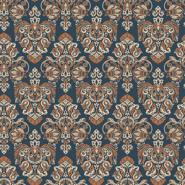 Baroque floral pattern. Seamless  classic floral ornament - Vektor, Bild