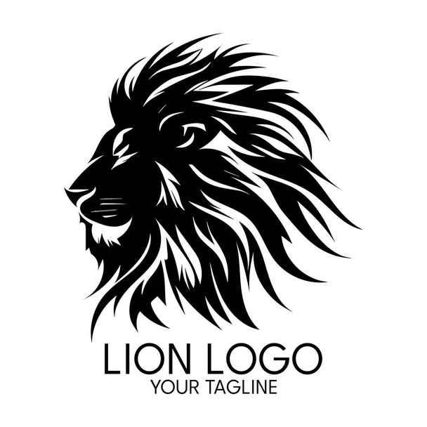 Silhouette art lion logo, vector template - Vector, Image
