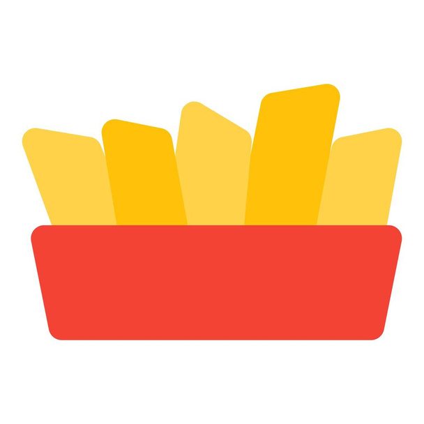 Pommes frites zijn gefrituurde snacks - Vector, afbeelding