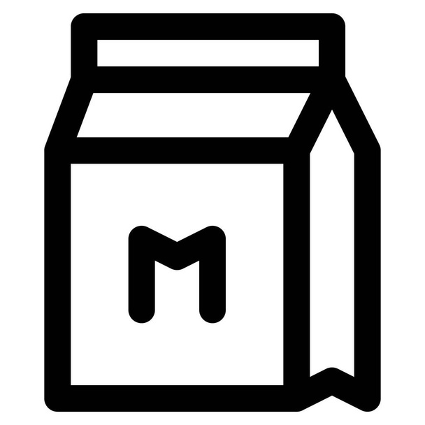 Milk carton, an energy giving food. - Vektor, Bild