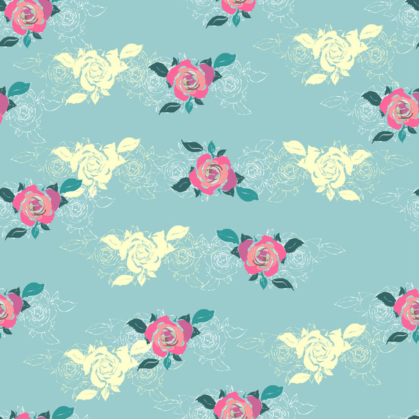 Abstract floral seamless pattern. - Vetor, Imagem