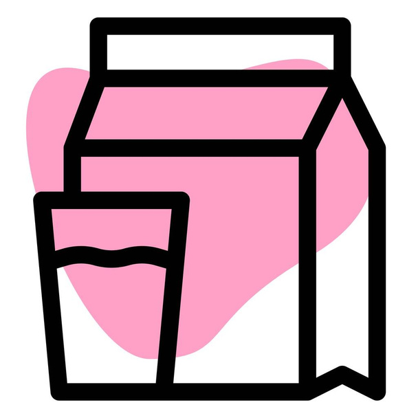 Стакан, наполненный органическим молоком - Вектор,изображение
