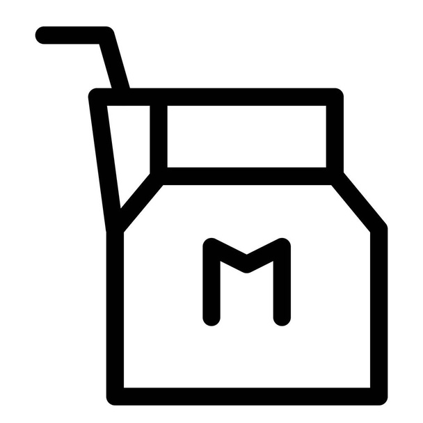 Pacchetto di latte strappato pronto per essere sorseggiato - Vettoriali, immagini