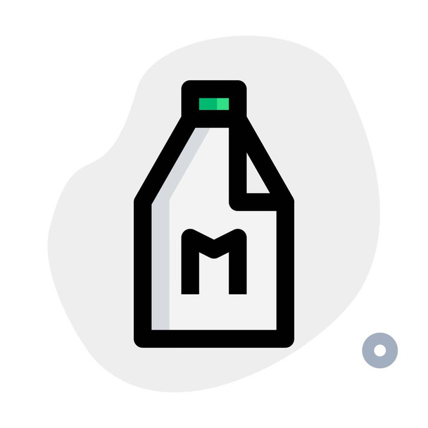 Latte conservato in bottiglia sigillata monouso. - Vettoriali, immagini