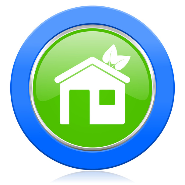 house icon ecological home symbol - Foto, Imagen