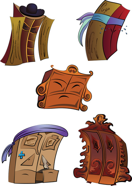Furniture with character - Vector, Image
