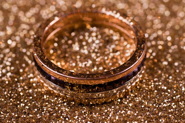 Golden ring. Front focus. - Photo, Image
