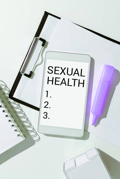 Szexuális egészség megjelenítése, Koncepció jelentése Egészségesebb test Megfelelő szexuális élet Pozitív kapcsolatok - Fotó, kép