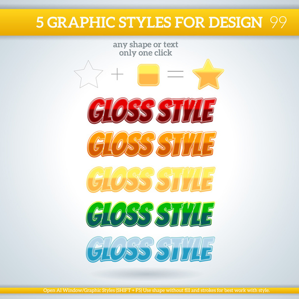 Various Graphic Styles - Vector, afbeelding